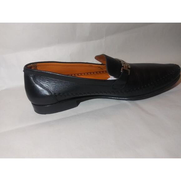 Mezlan Spain Men\'s size 13M Black Leather Dress Shoes Square-toe Bit Loafers 46 main image 7